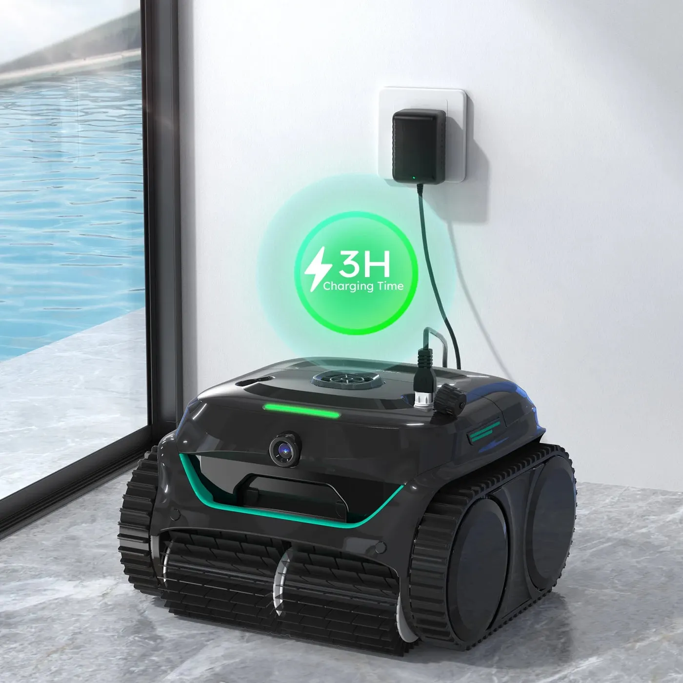 WYBOT C2 Vision aan de oplader