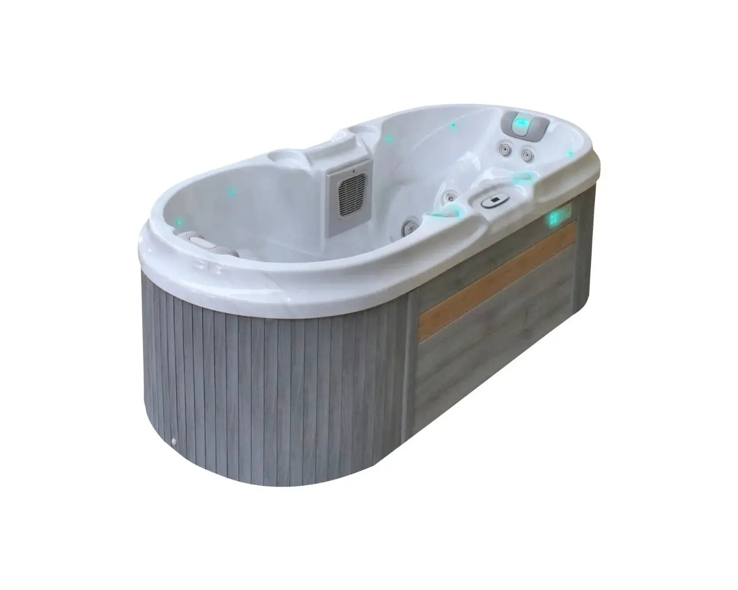 Bliss Spa | Sterling White with DARK GREY