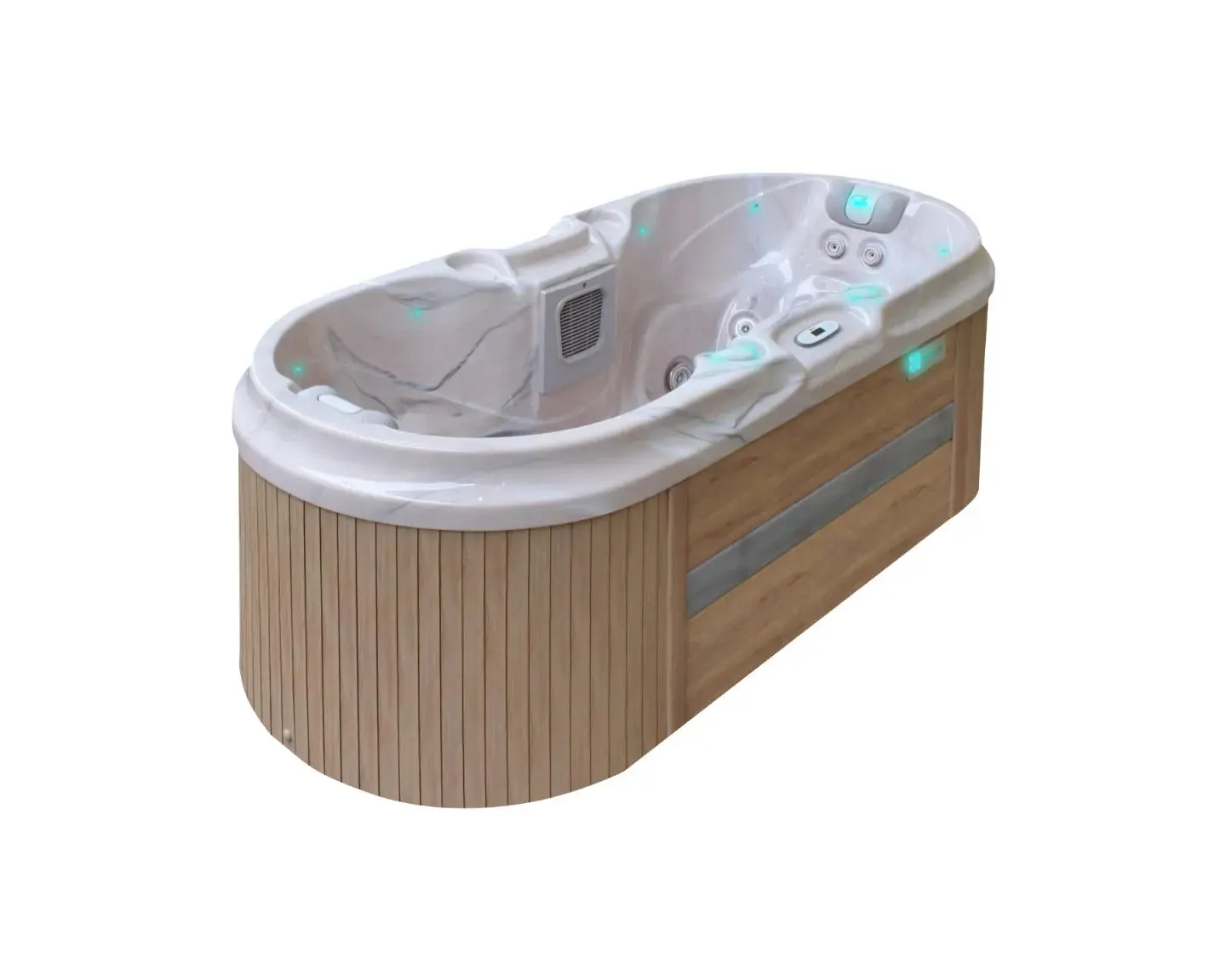 Bliss Spa | Sterling White with DARK GREY