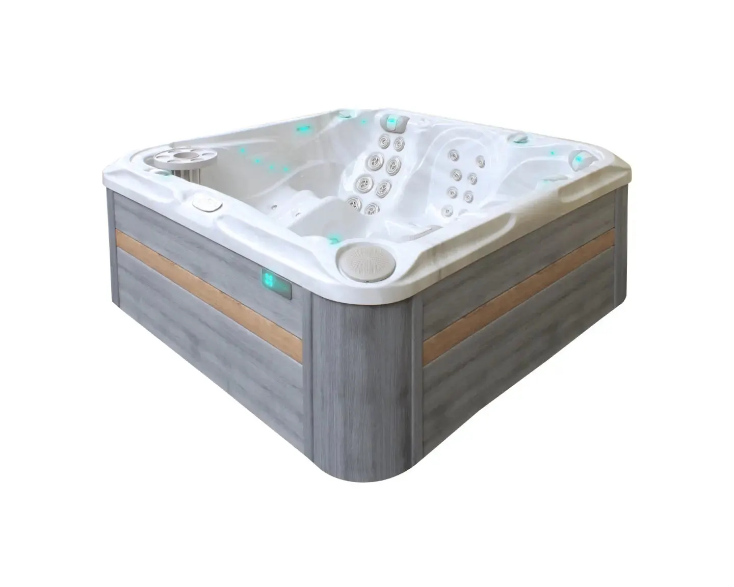 Delight Spa | Sterling White with DARK GREY