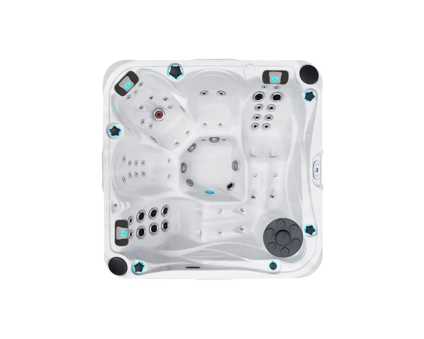 Delight Spa | Sterling White with DARK GREY