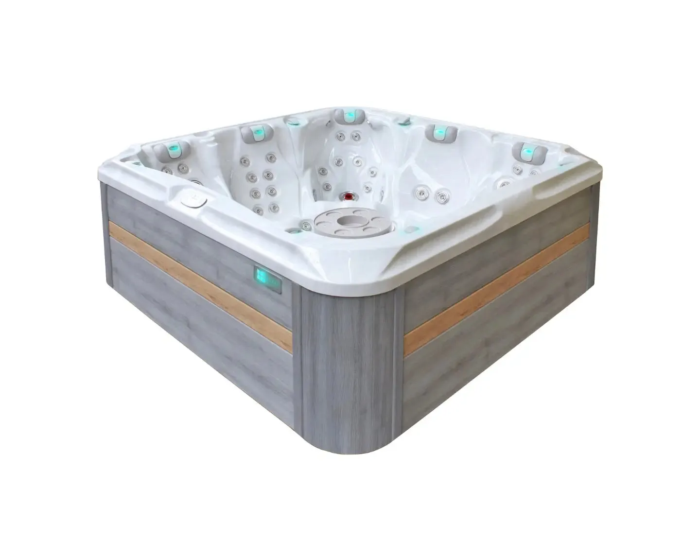 Devotion Spa | Sterling White with DARK GREY