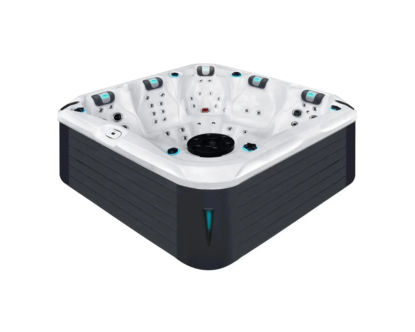 Devotion Spa | Sterling White with DARK GREY