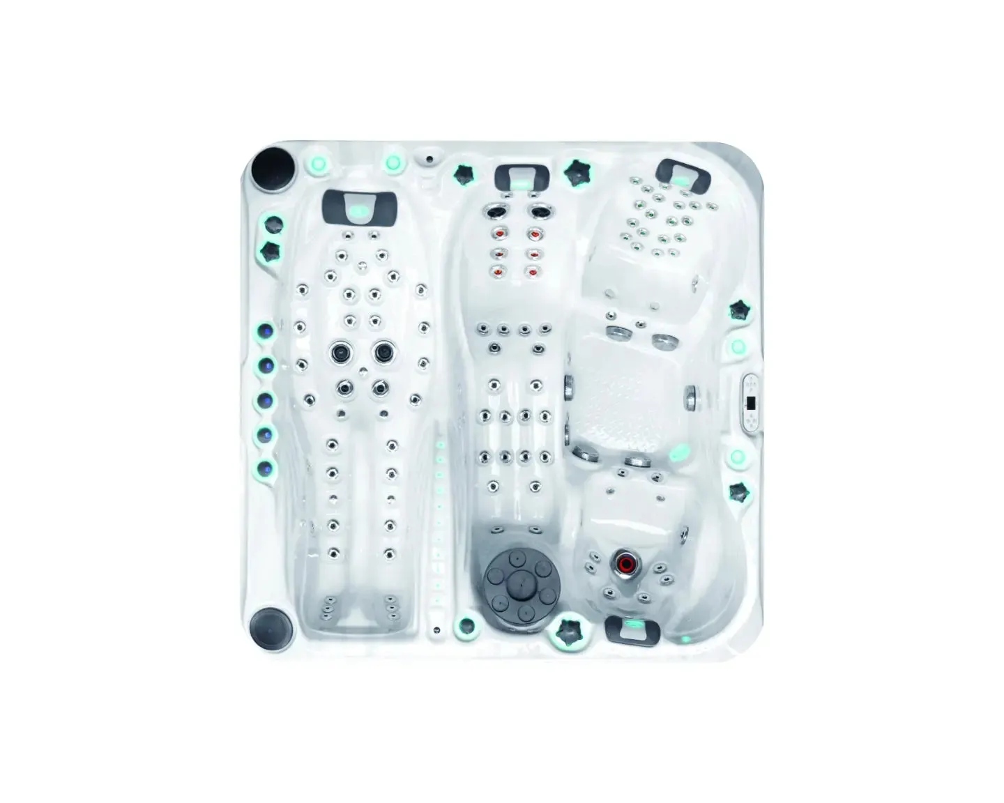 Euphoria Mighty Wave Spa | Sterling White with DARK GREY