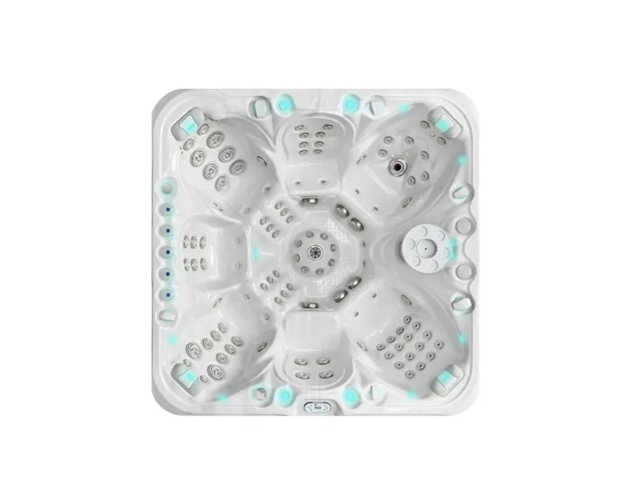 Excite Mighty Wave Spa | Sterling White with DARK GREY