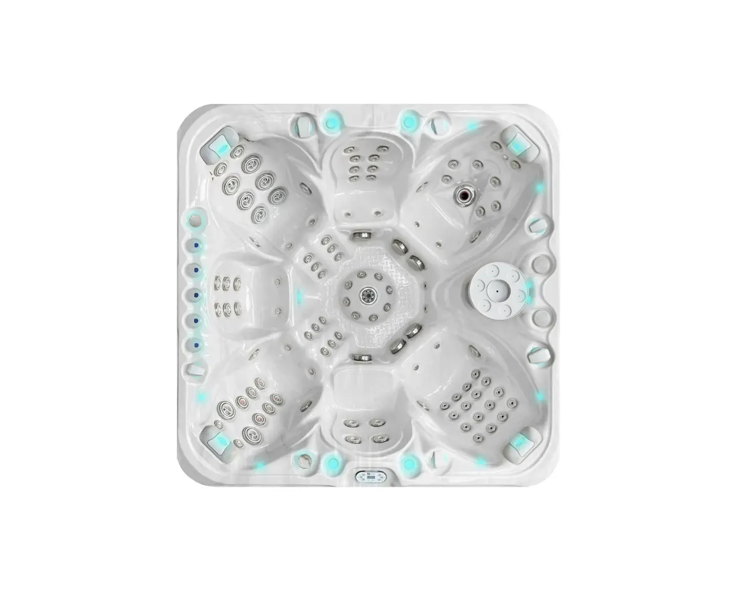Excite Mighty Wave Spa | Sterling White with DARK GREY