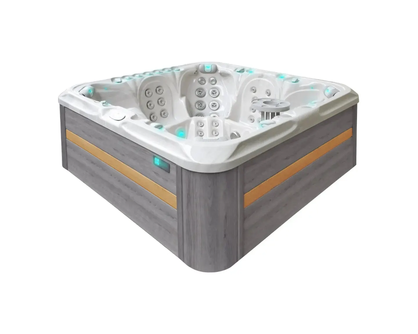 Excite Mighty Wave Spa | Sterling White with DARK GREY