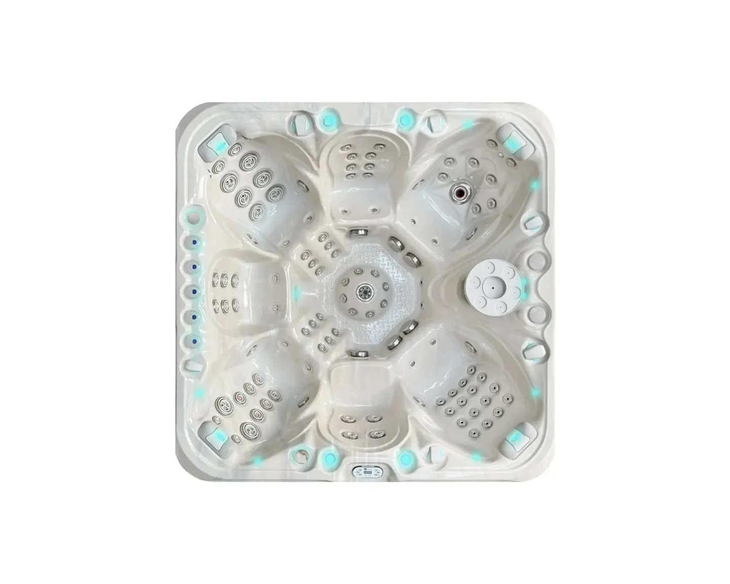 Excite Mighty Wave Spa | Sterling White with DARK GREY