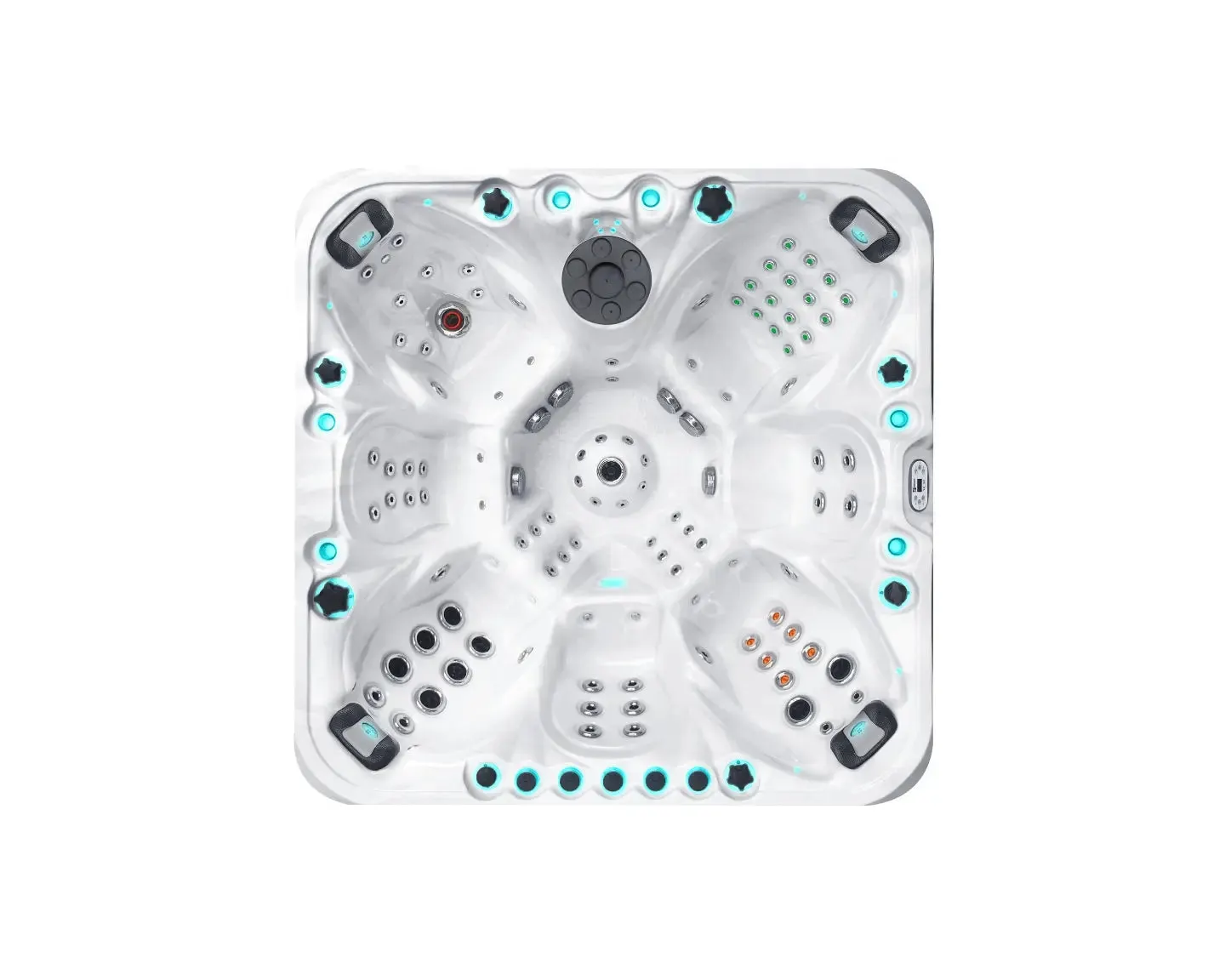 Excite Mighty Wave Spa | Sterling White with DARK GREY