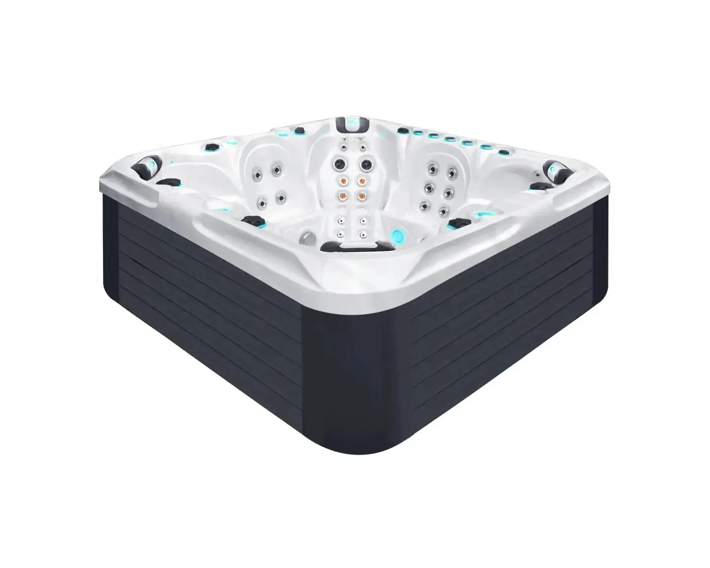 Excite Mighty Wave Spa | Sterling White with DARK GREY
