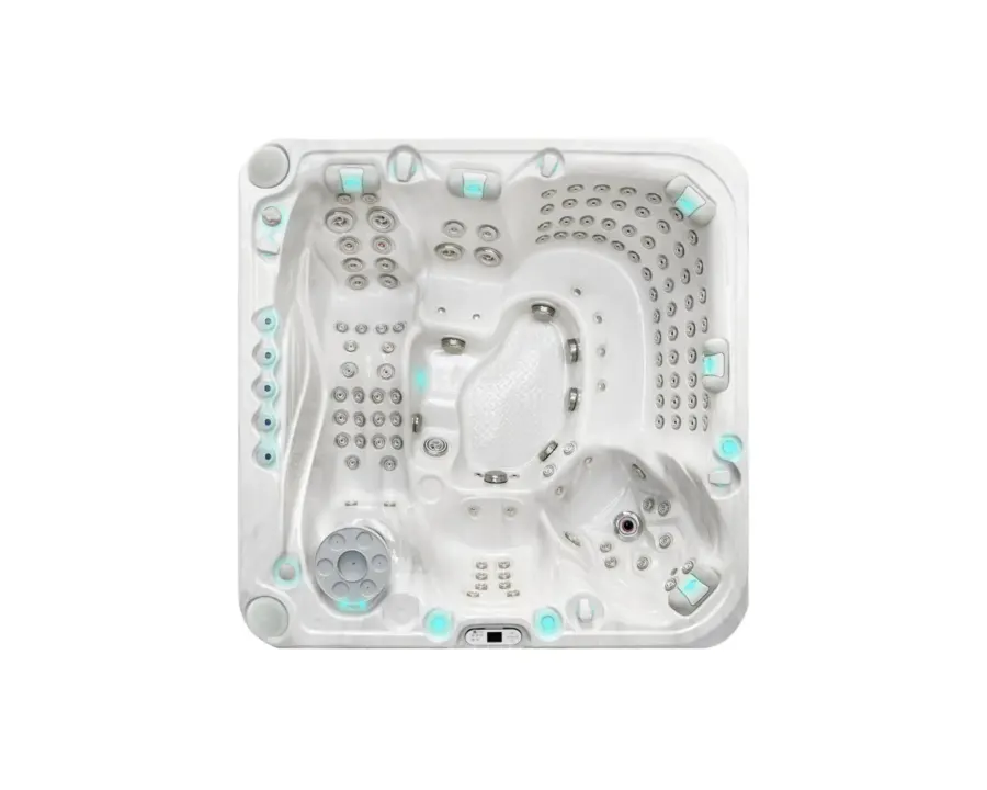 Exhilarate Mighty Wave Spa | Sterling White with DARK GREY