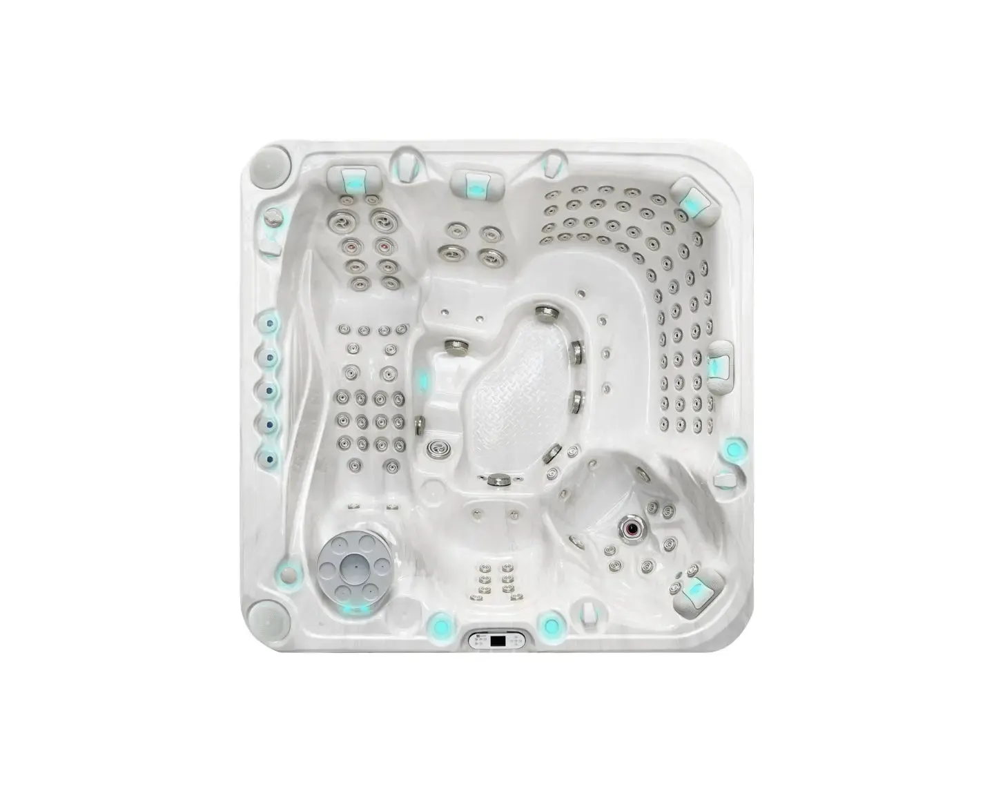 Exhilarate Mighty Wave Spa | Sterling White with DARK GREY