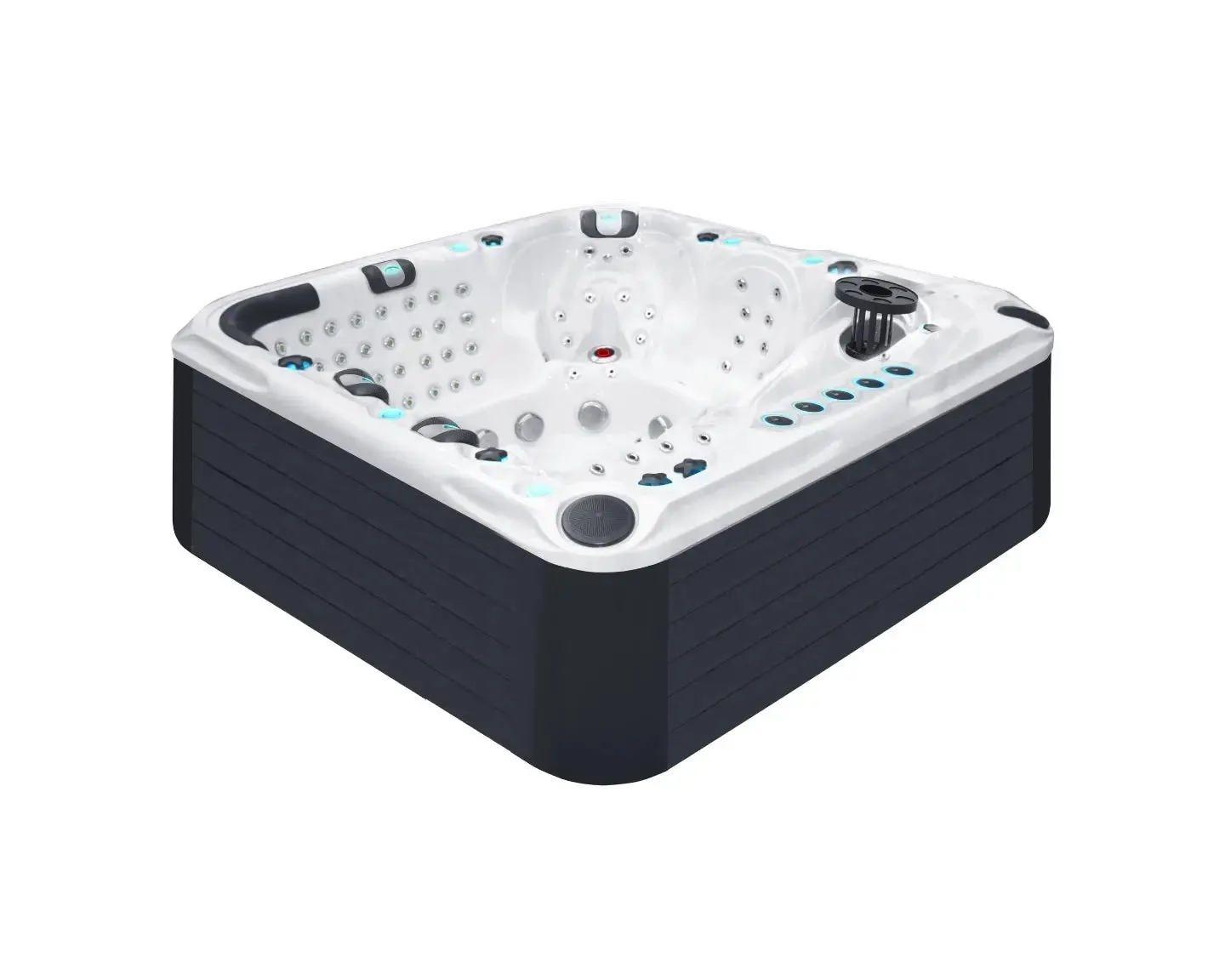 Exhilarate Mighty Wave Spa | Sterling White with DARK GREY