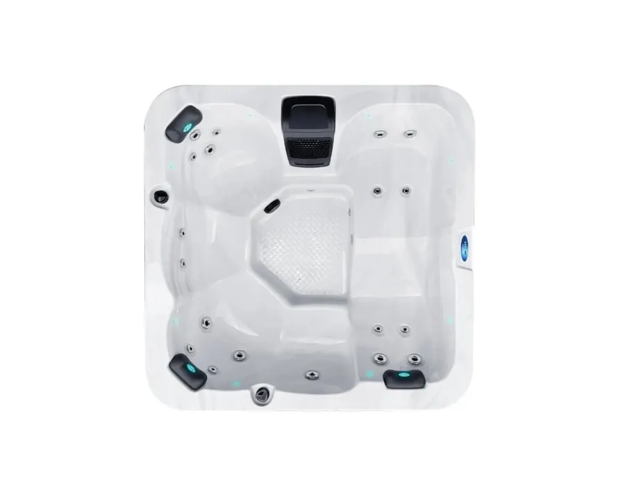 Flame Spa | Pure White with GREY/Oak trim
