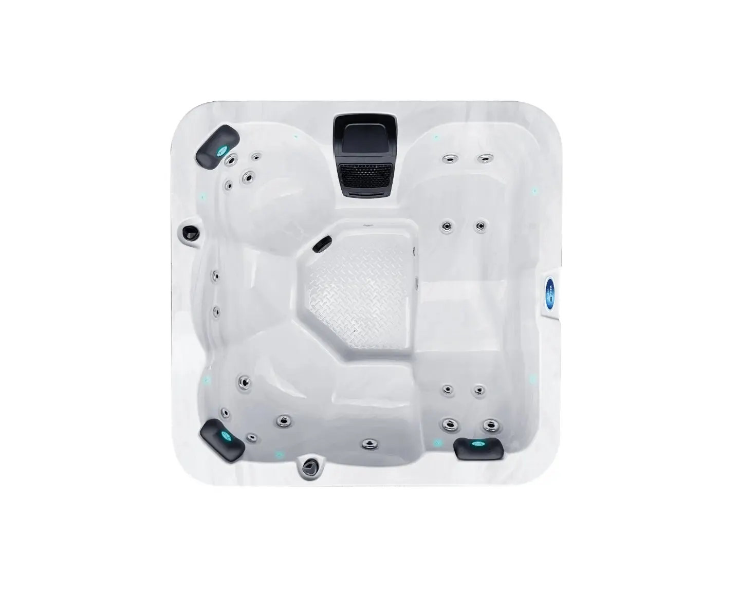 Flame Spa | Pure White with GREY/Oak trim