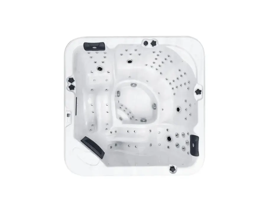 Florida Spa | Sterling White with DARK GREY