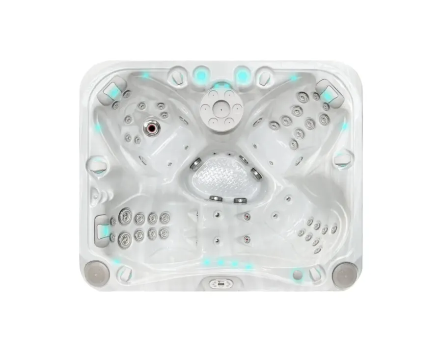 Happy Spa | Sterling White with DARK GREY