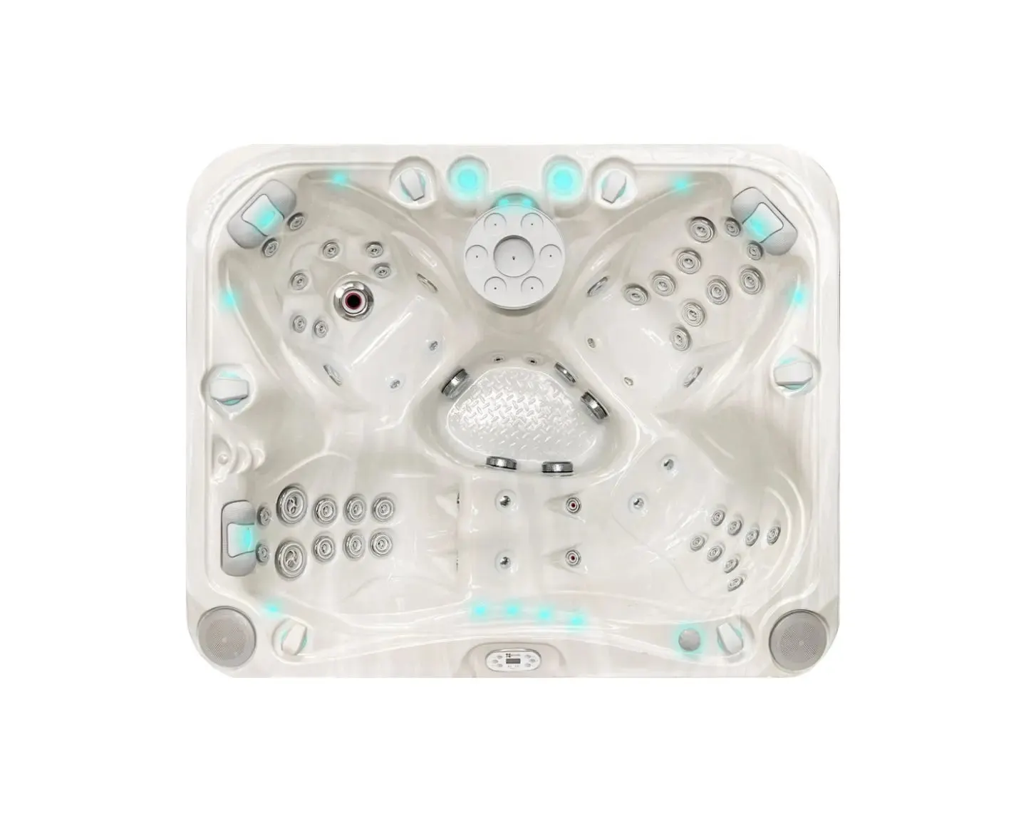 Happy Spa | Sterling White with DARK GREY