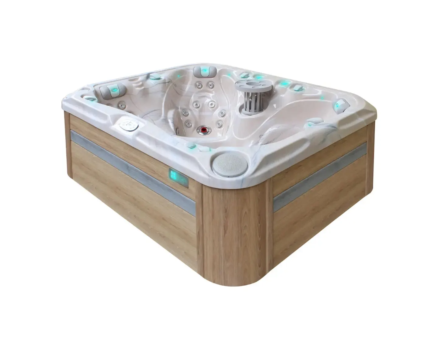 Happy Spa | Sterling White with DARK GREY