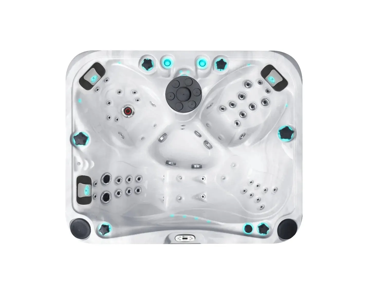 Happy Spa | Sterling White with DARK GREY
