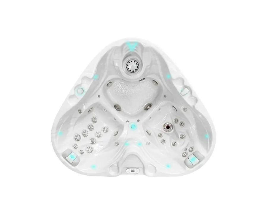 Heart Spa | Sterling White with DARK GREY