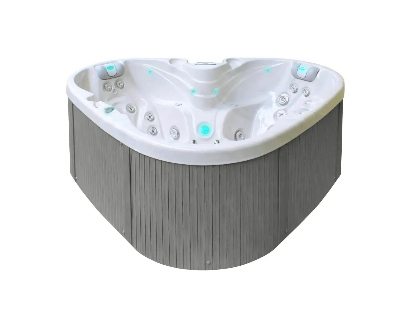 Heart Spa | Sterling White with DARK GREY