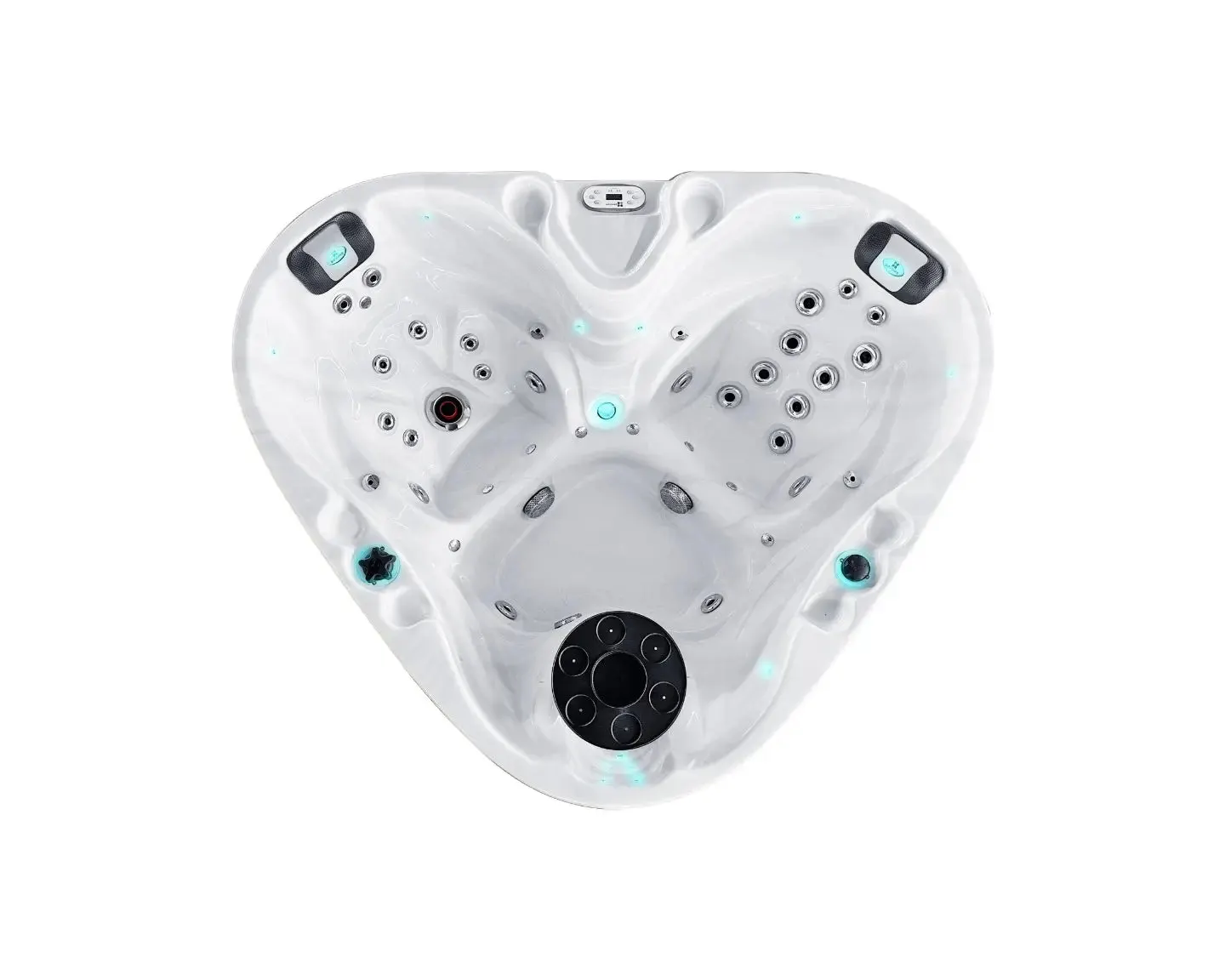 Heart Spa | Sterling White with DARK GREY
