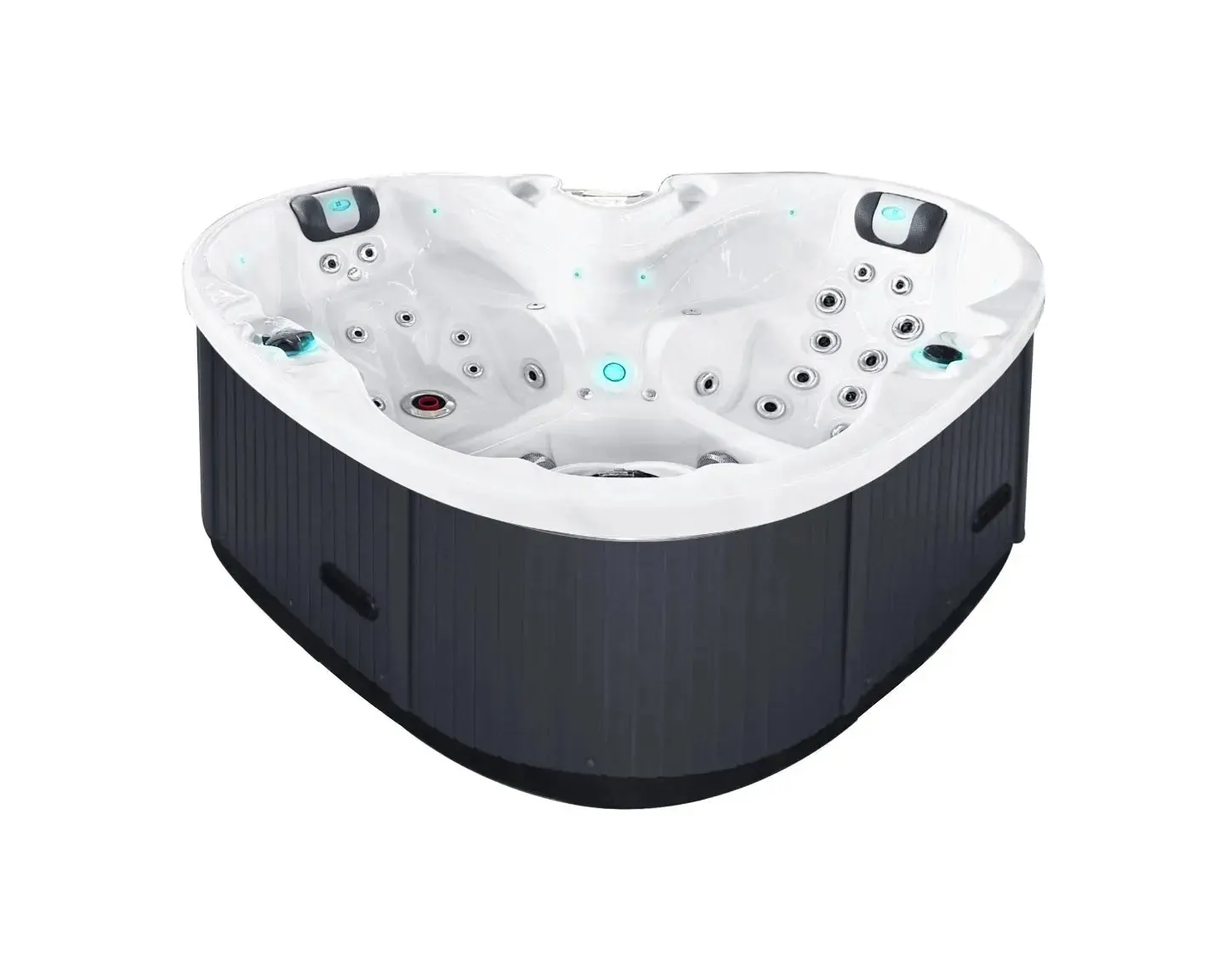 Heart Spa | Sterling White with DARK GREY
