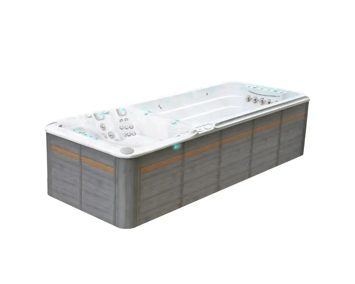 Energy Deep Swimspa | Sterling White with DARK GREY