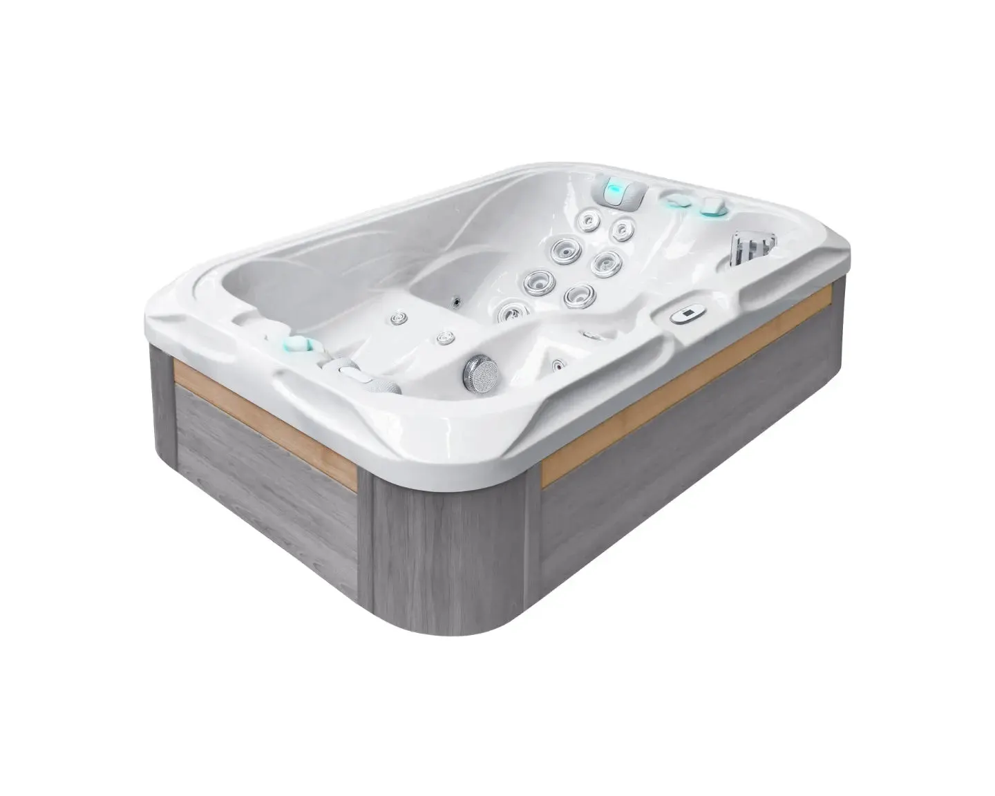 Indulgence Spa | Sterling White with DARK GREY
