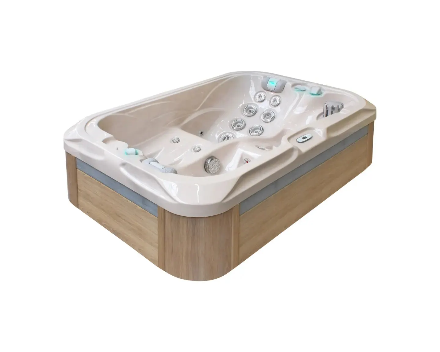 Indulgence Spa | Sterling White with DARK GREY