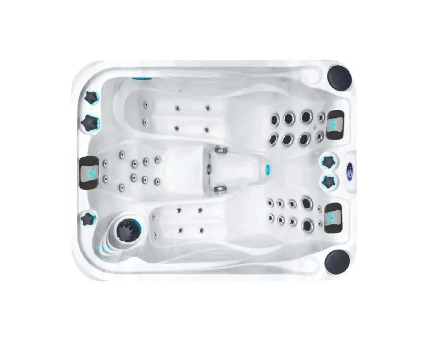Reboot Spa | Sterling White with GREY/Oak trim