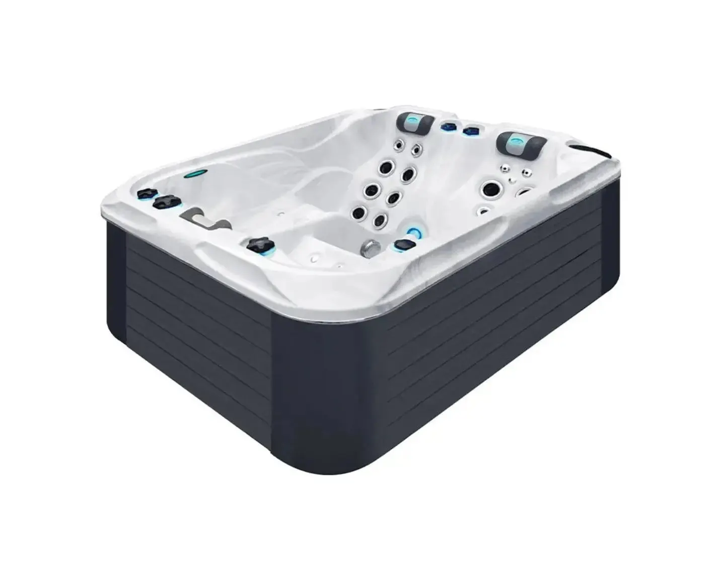 Reboot Spa | Sterling White with GREY/Oak trim