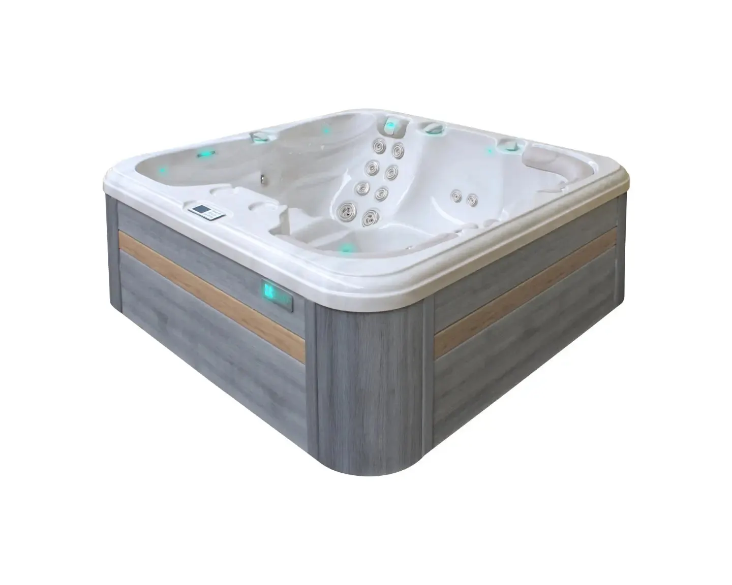 Refresh Spa | Sterling White with DARK GREY