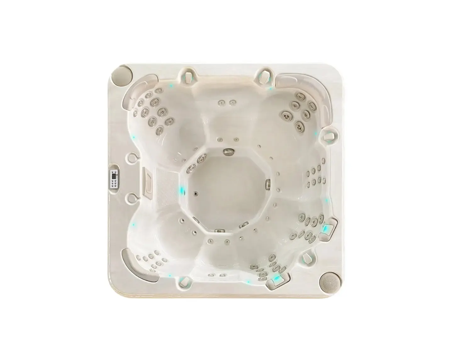 Resettle Spa | Sterling White with GREY/oak trim
