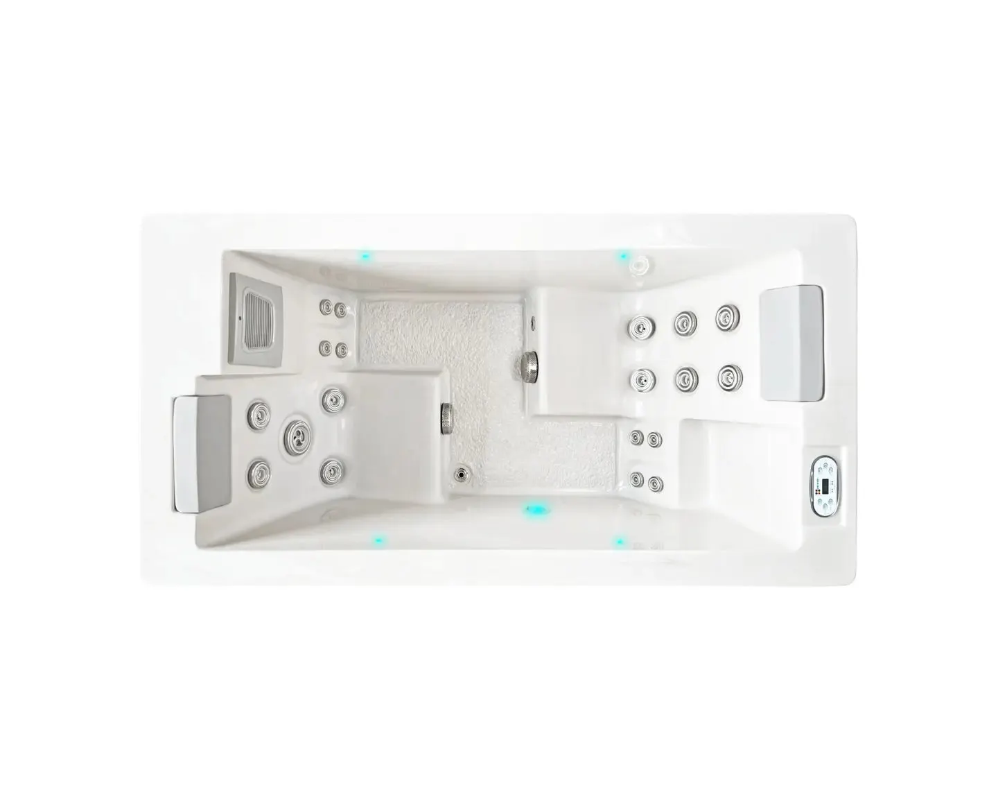 Serene 2 Spa | Solid White with GREY/oak trim