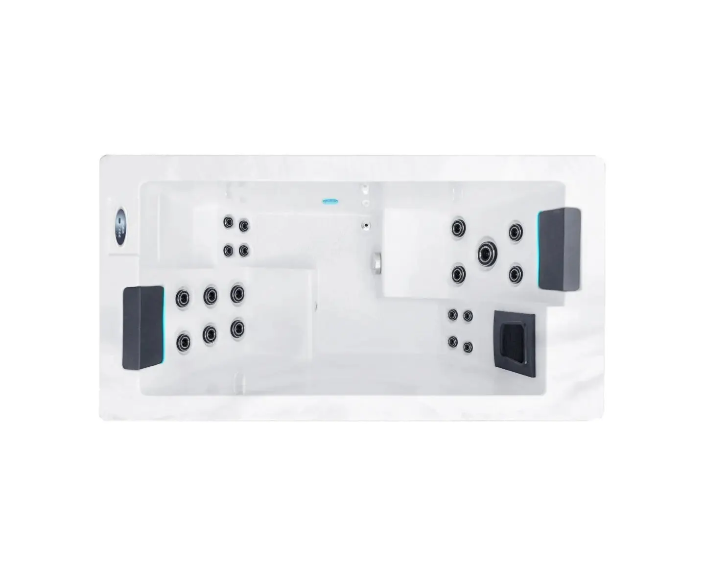 Serene 2 Spa | Solid White with GREY/oak trim