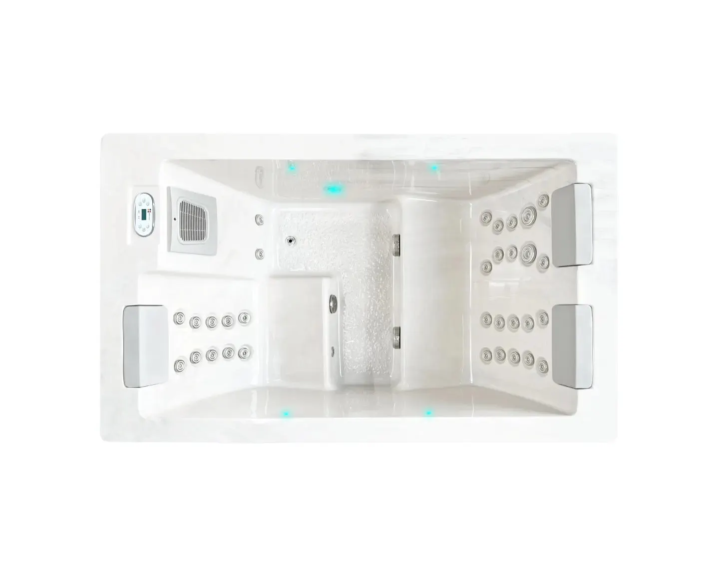 Serene 3 Spa | Solid White with GREY/oak trim