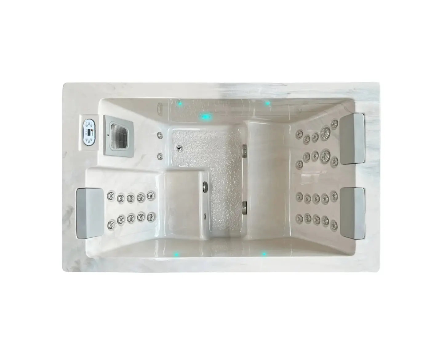 Serene 3 Spa | Solid White with GREY/oak trim