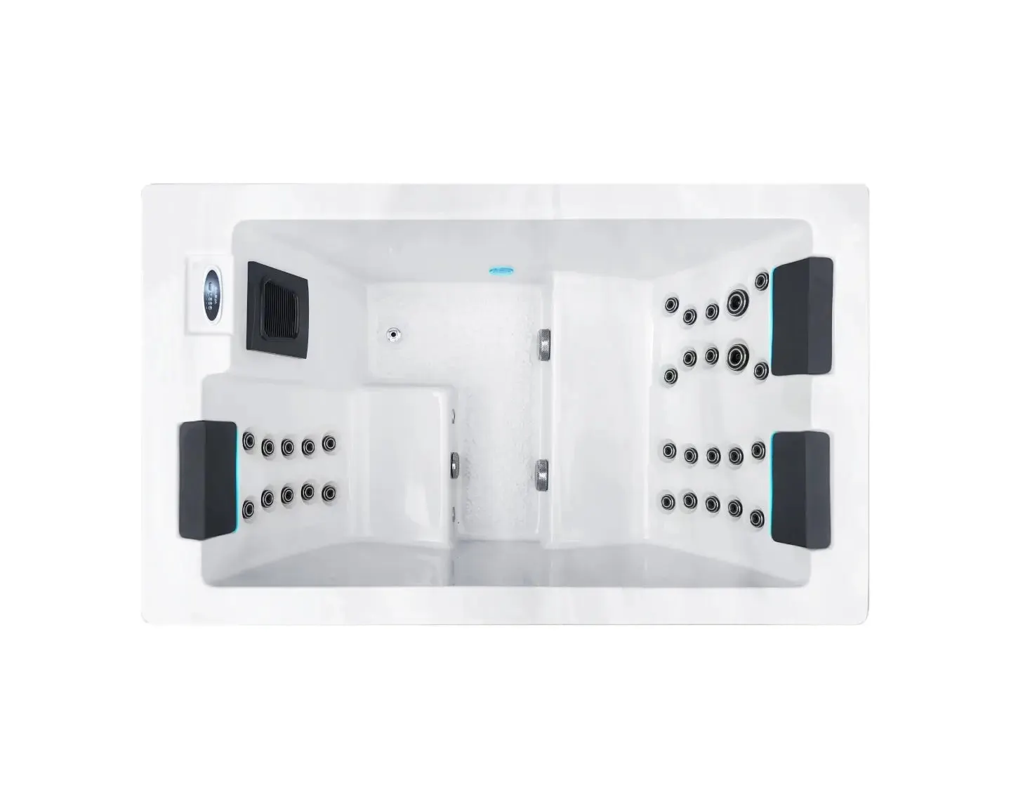 Serene 3 Spa | Solid White with GREY/oak trim