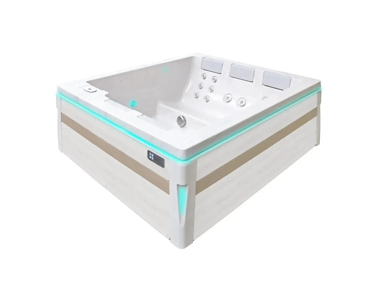 Serene 5 Spa | Sterling White with DARK GREY