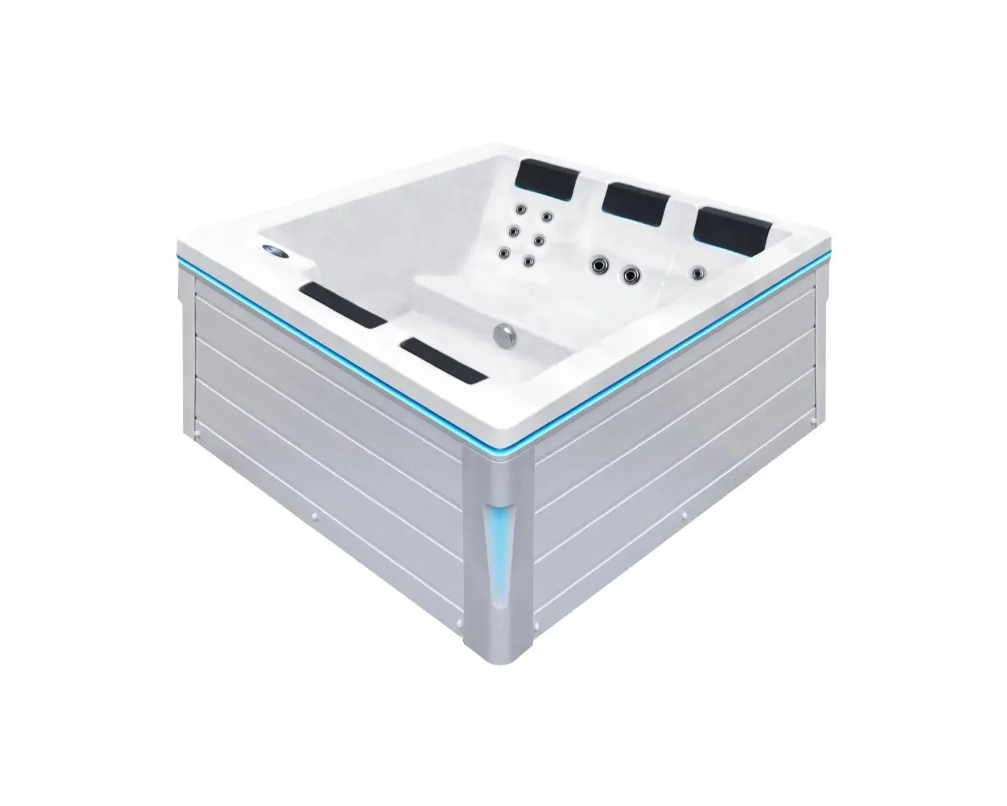 Serene 5 Spa | Sterling White with DARK GREY