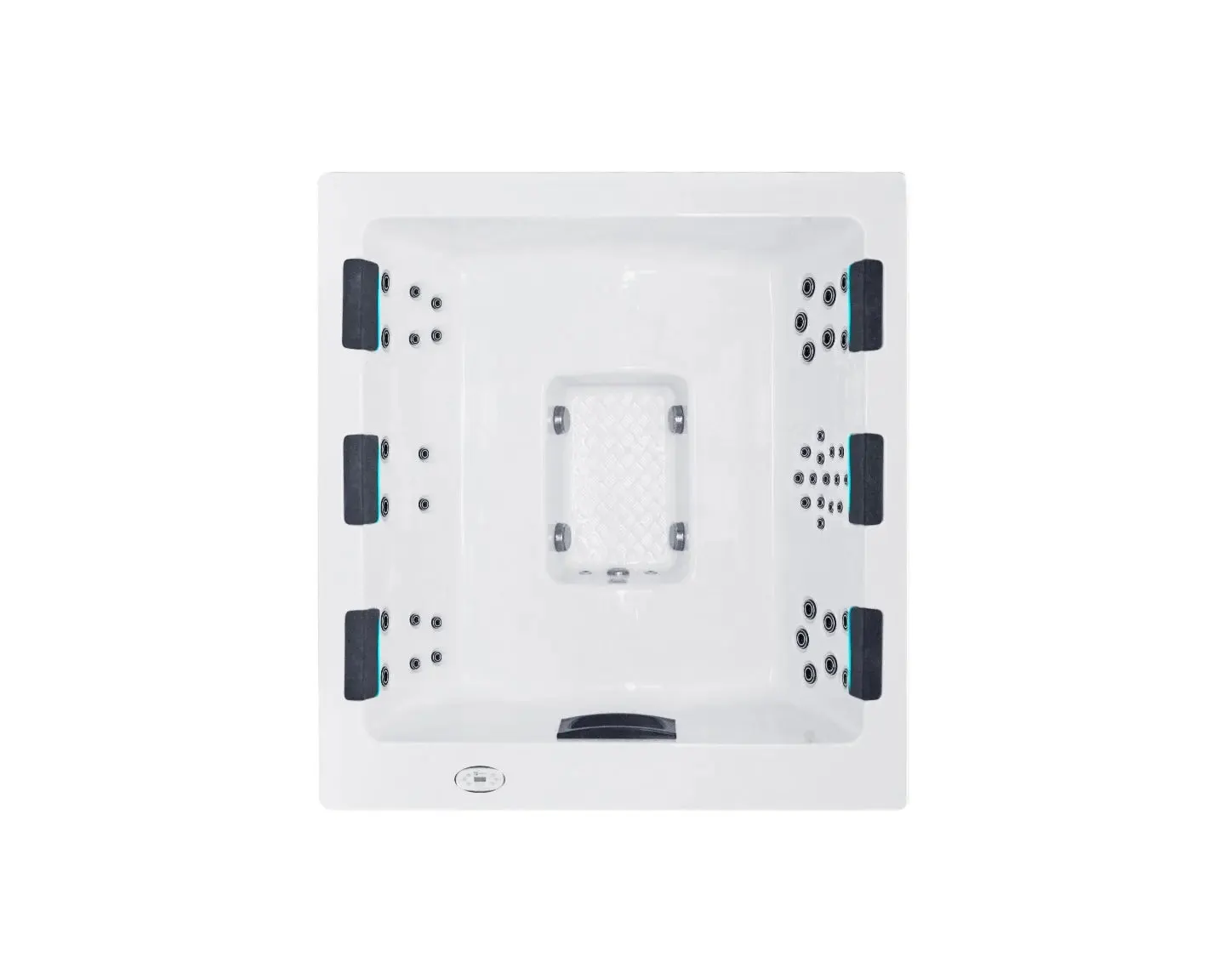 Serene 6 Spa | Solid White with GREY/oak trim