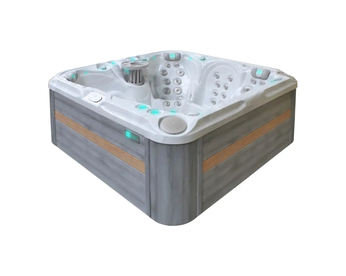 Solace Spa | Sterling White with DARK GREY