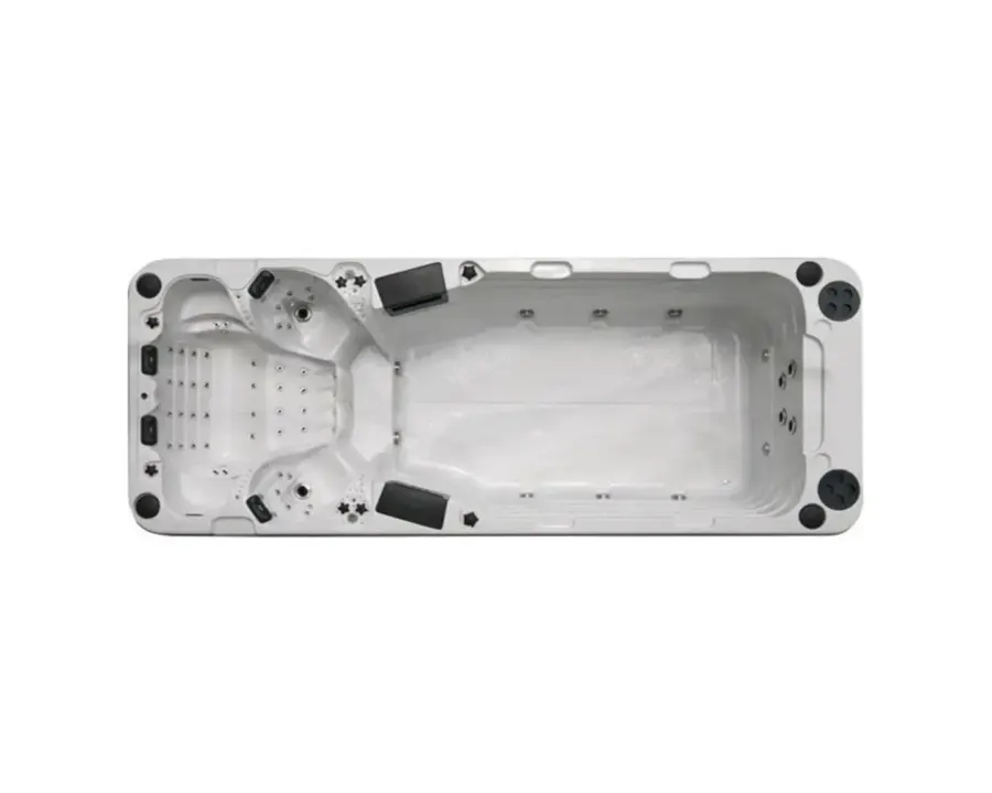 Aquatic 5 Swimspa | Sterling White with DARK GREY