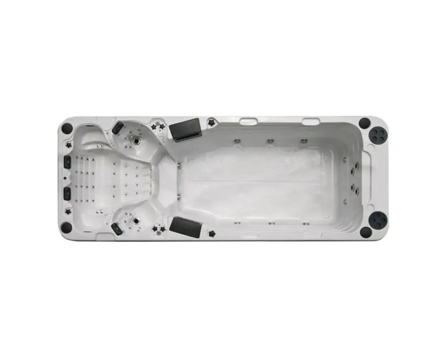 Aquatic 5 Swimspa | Sterling White with DARK GREY