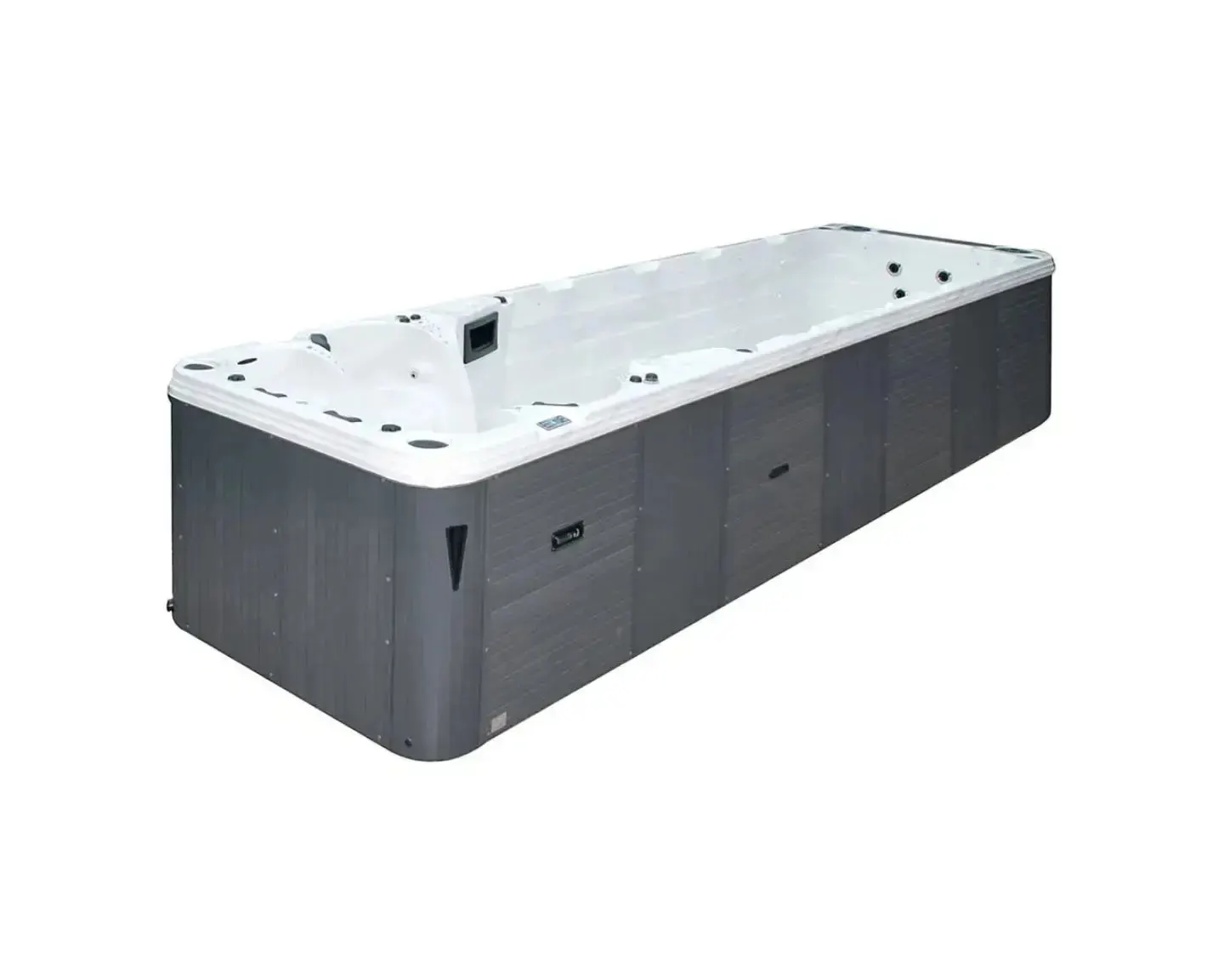 Aquatic 6 Swimspa | Sterling White with DARK GREY