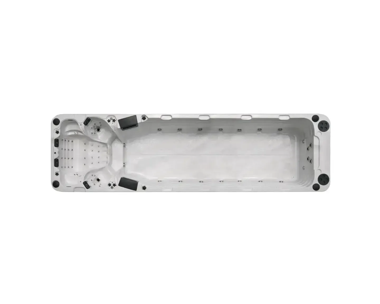 Aquatic 6 Swimspa | Sterling White with DARK GREY
