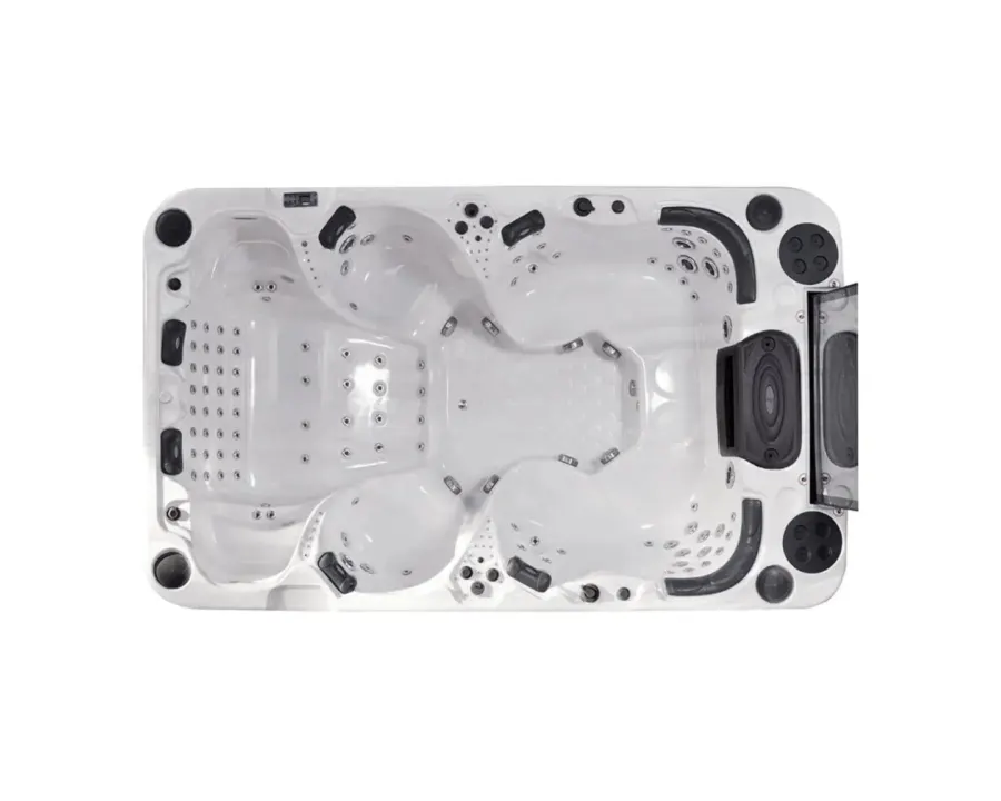 Theater Spa | Sterling White with DARK GREY