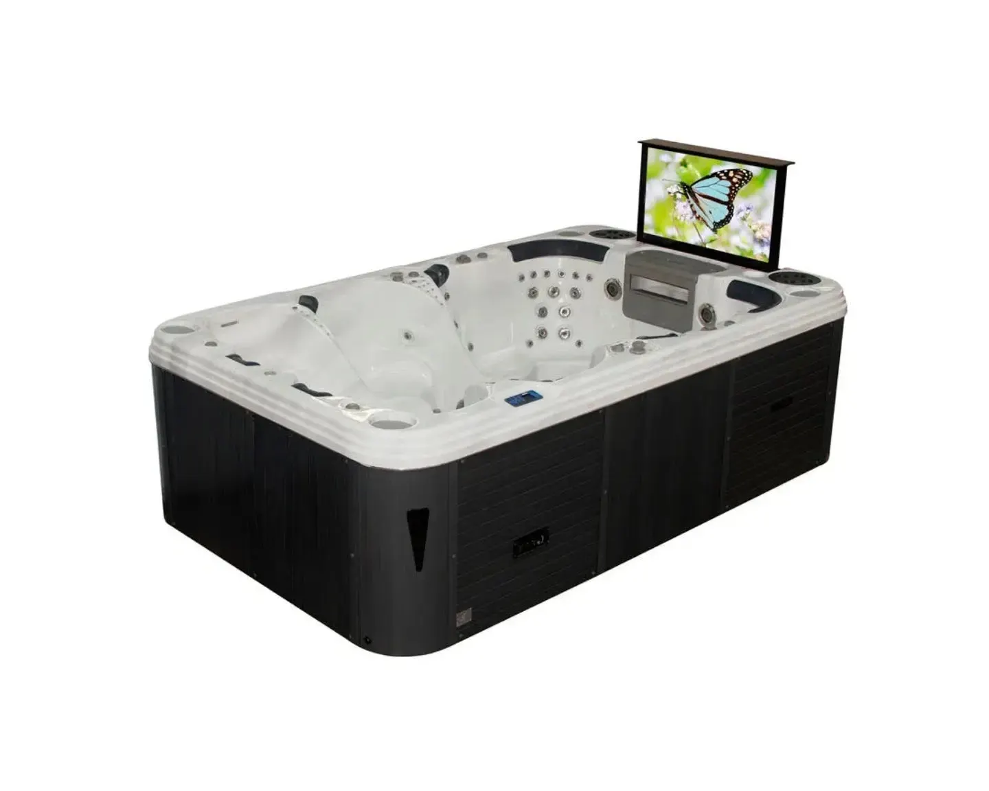 Theater Spa | Sterling White with DARK GREY